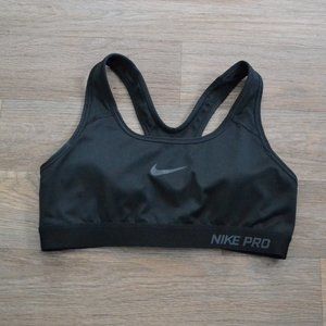 Nike Women's Pro Black High Impact Supportive Sports Bra Size Small